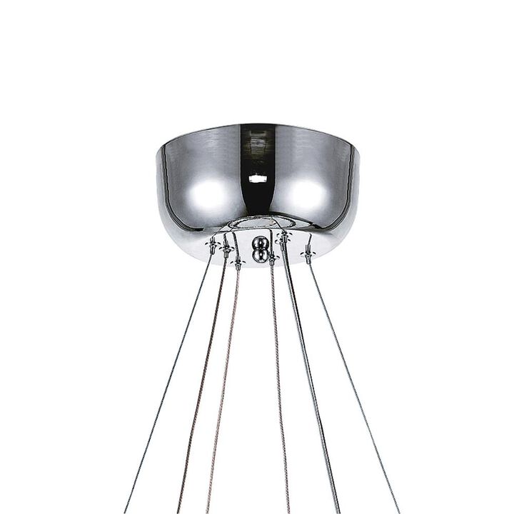 Ring LED Chandelier With Chrome Finish