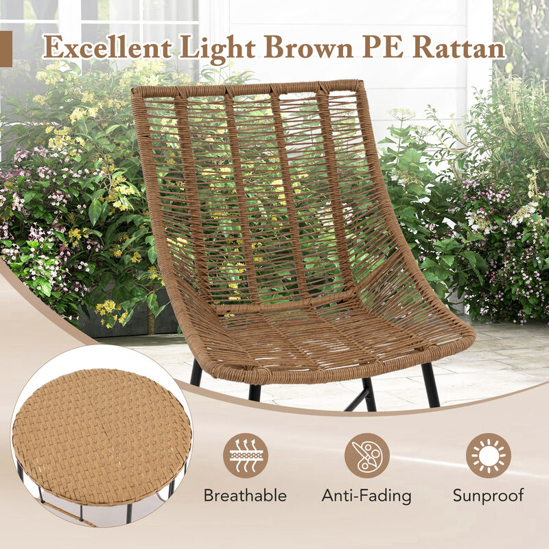 Outdoor 3-Piece Conversation Set with Pet House for Patio Yard &ndash; Brown image number 5