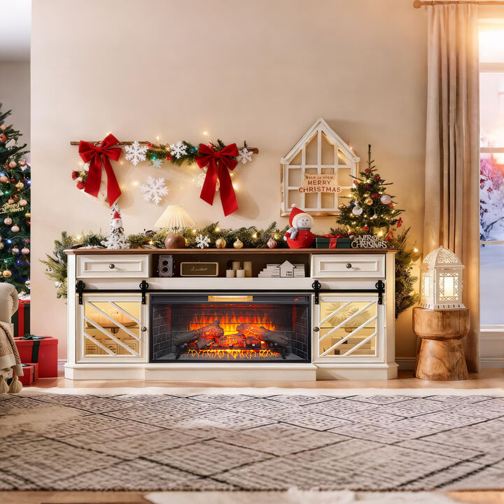42 inch Infrared Electric Fireplace with Removable Trim kit Insert, Touch Panel Home Decor Heater