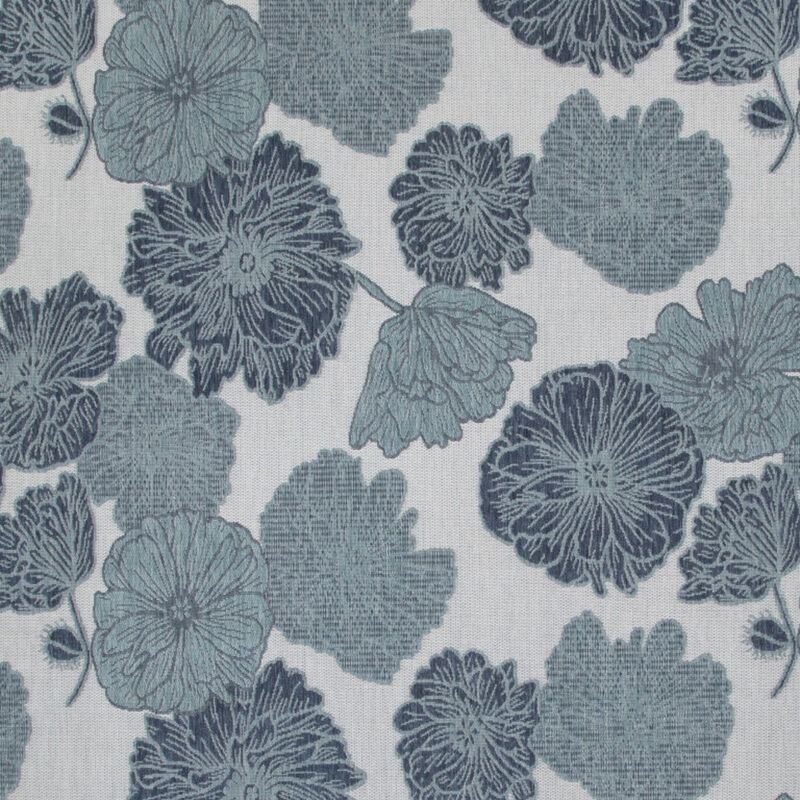 HomeRoots 8' X 10' Navy Blue Sky Blue And Ivory Floral Indoor Outdoor Area Rug image number 4