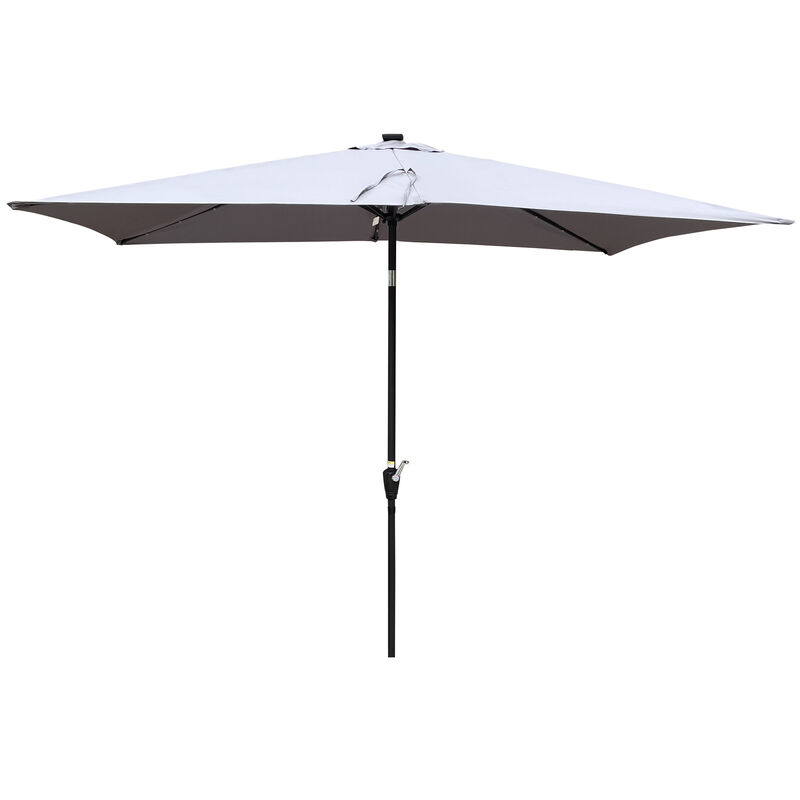 Streamdale 10ft Patio Solar LED Umbrella w/ Crank