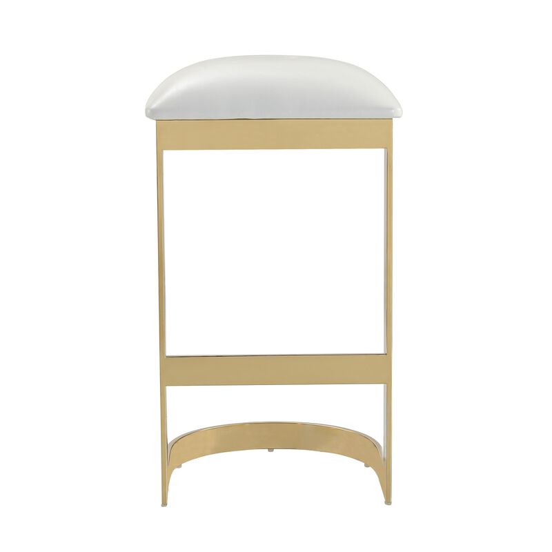 Aura White Bar Stools (Set of 2)