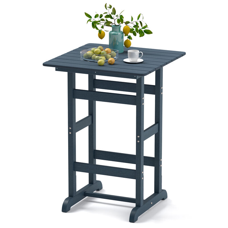 2-Pack Outdoor Adirondack Bar Chairs in Durable HDPE with Wide Armrests