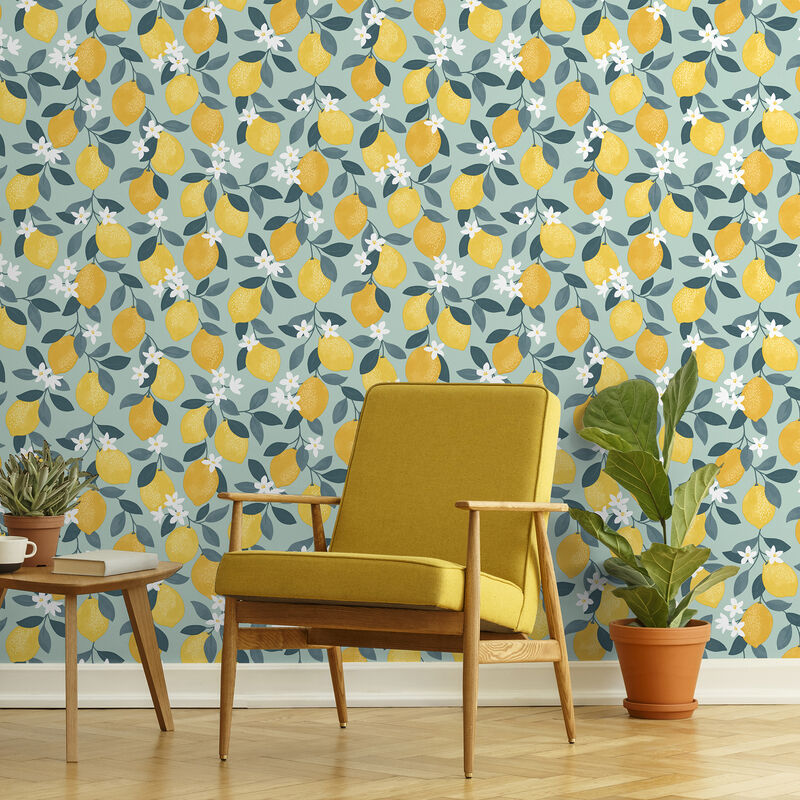 Inigo Seafoam Sicily Fruits Wallpaper image number 2