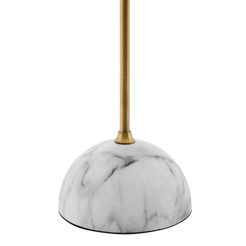 Salient Brass and Faux White Marble Table Lamp image number 2