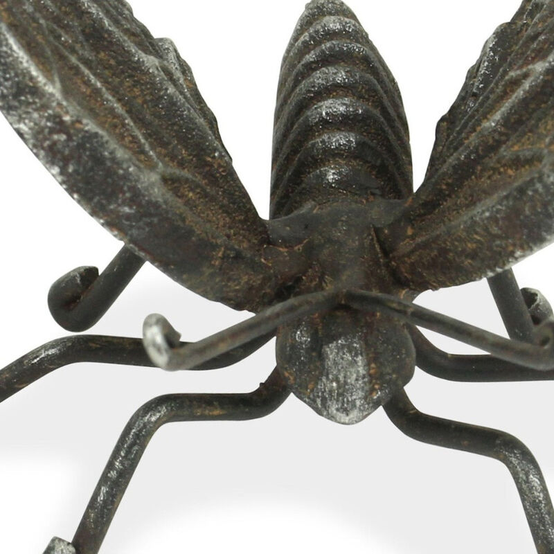 HomeRoots Cast Iron Butterfly Hand Painted Tabletop Sculpture image number 2