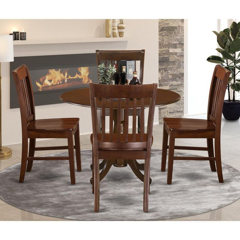 5 Pc small Kitchen Table and Chairs set-small Kitchen Table plus 4 Kitchen Chairs