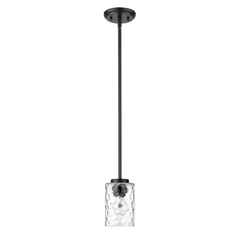 Hivvago Black Metal and Glass Mini Pendant Hanging Light