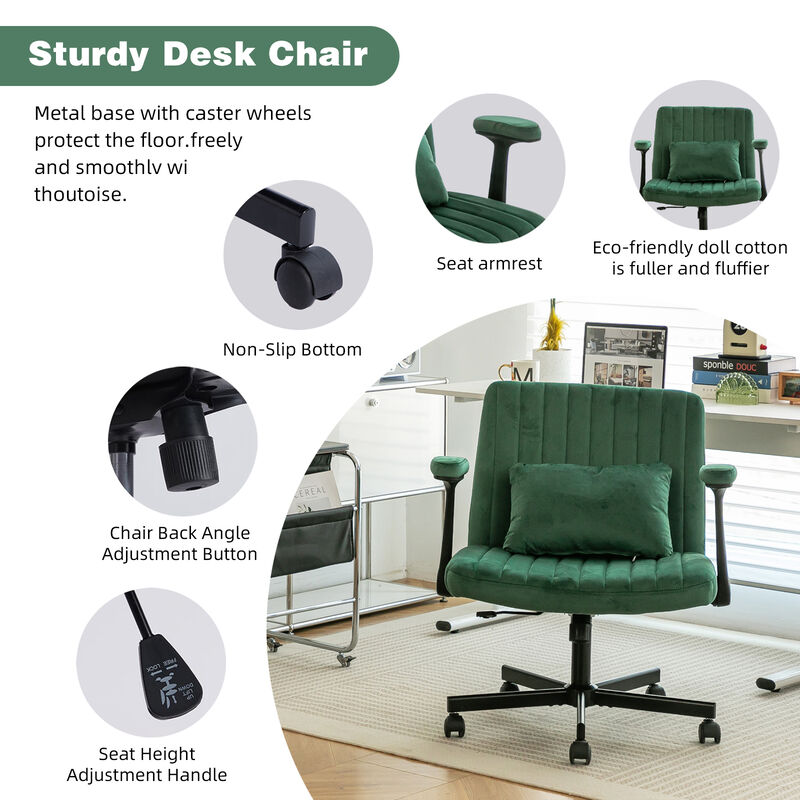 Sebgix Velvet Office Chair image number 4