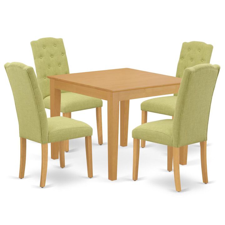 East West Furniture Dining Room Set Oak