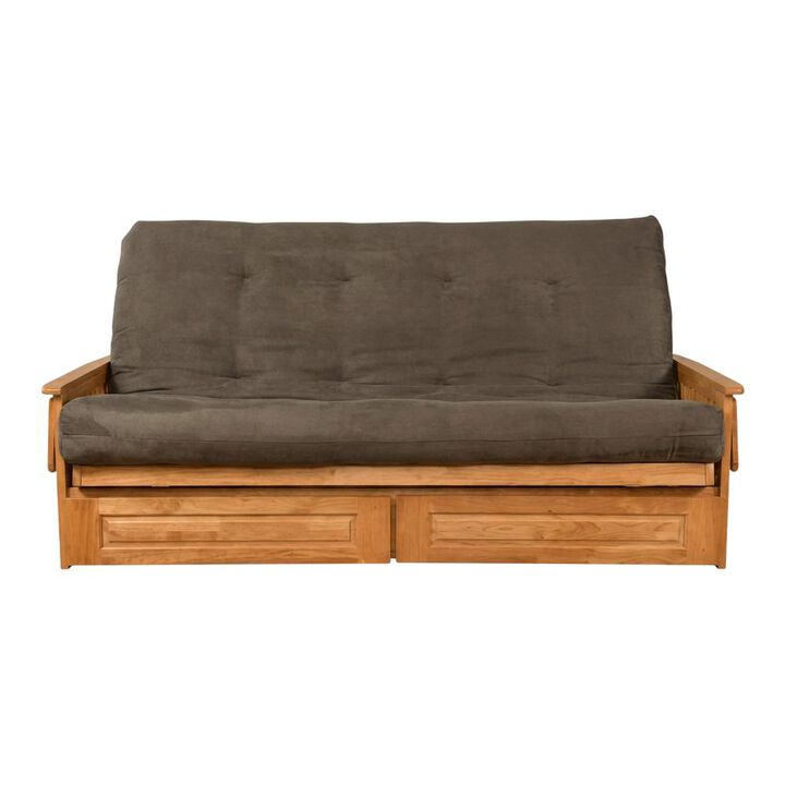KODIAK Phoenix Frame Queen-Butternut Finish-Mattress-Storage Drawers