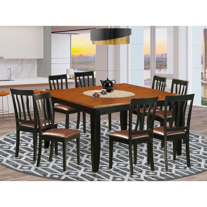 9 Pc Dining room set-Dining Table and 8 Wood Dining Chairs