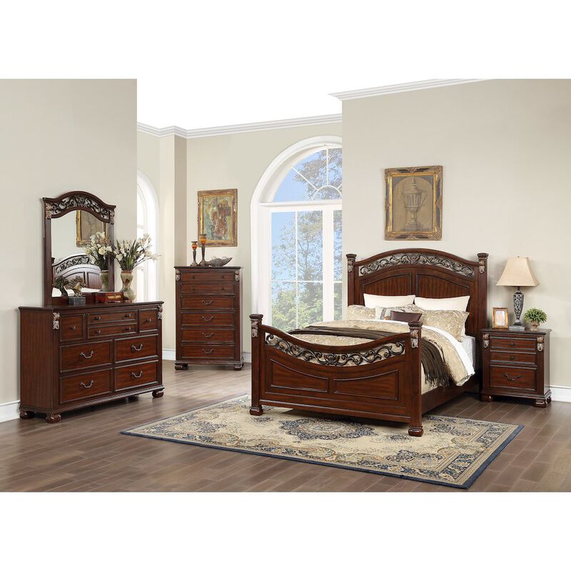 Simple Relax Wooden Queen Bed In Walnut image number 1