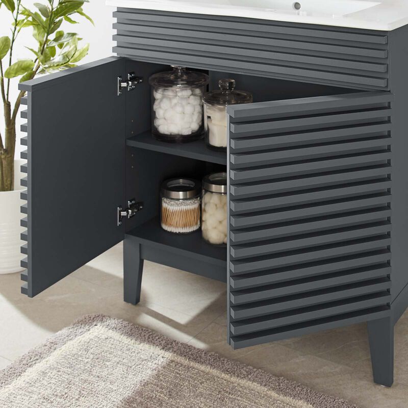 Render 30" Bathroom Vanity Cabinet (Sink Basin Not Included) image number 5
