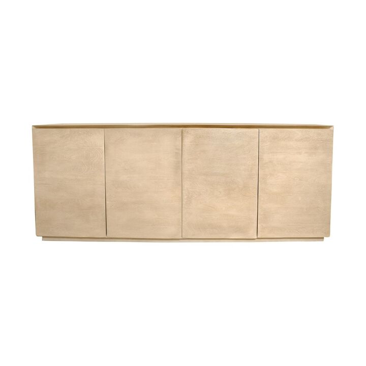 Flagstaff 4-Door Sideboard in Stone Natural