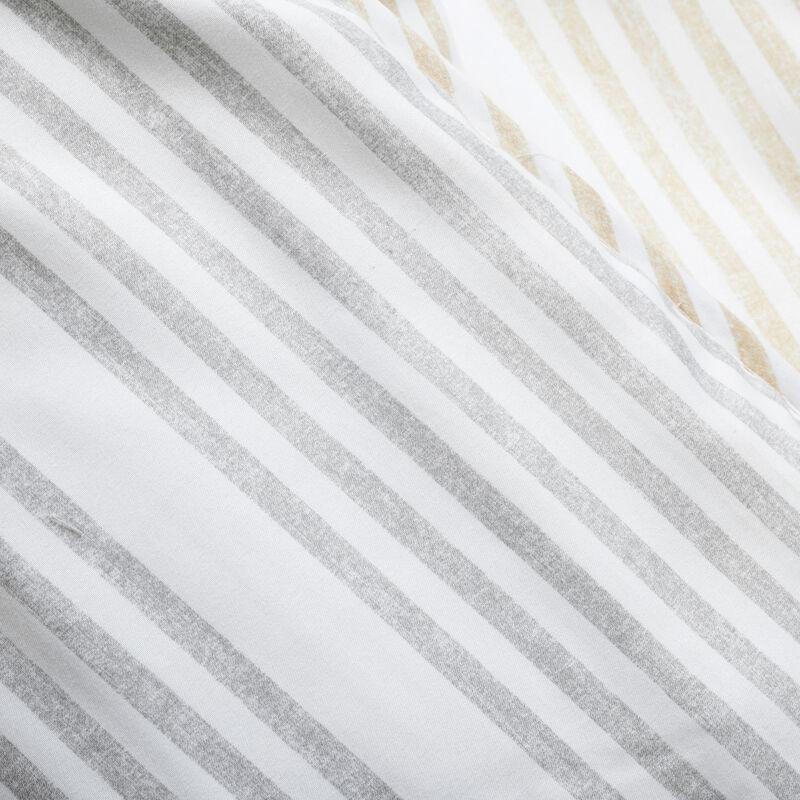 Farmhouse Drew Stripe Silver-Infused Antimicrobial Throw Neutral/Gray Single 50x60