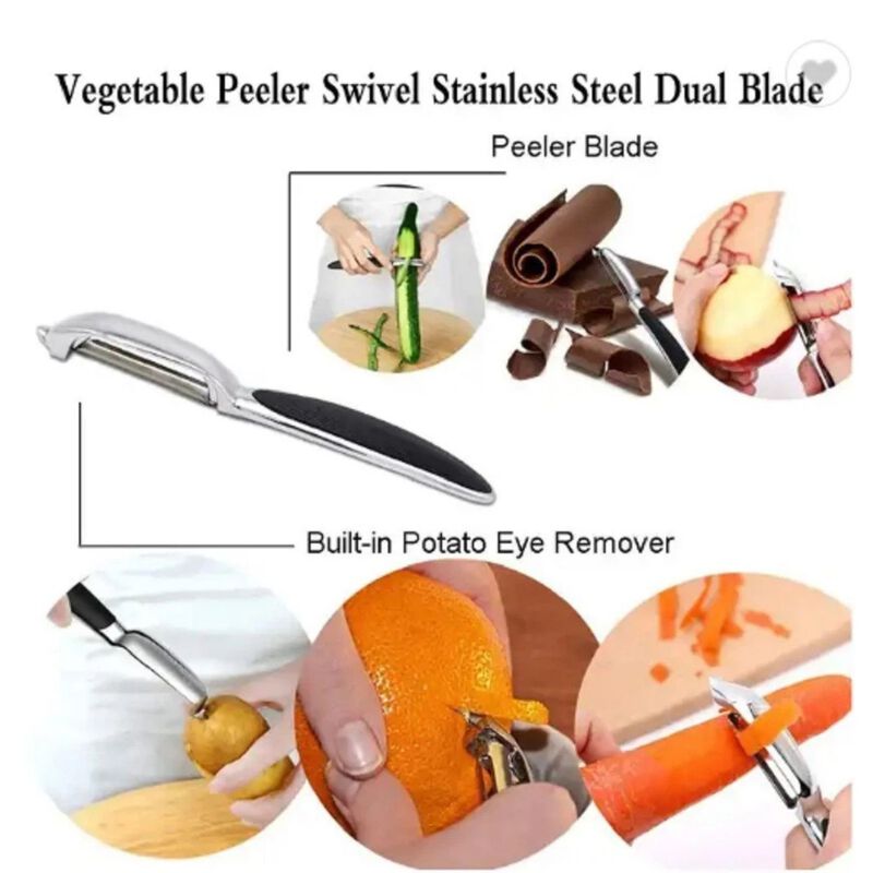 Pack of 2 Stainless Steel Vegetable Peeler Set image number 2