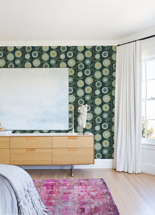Sisu Evergreen Floral Geometric Wallpaper (Set of 2)