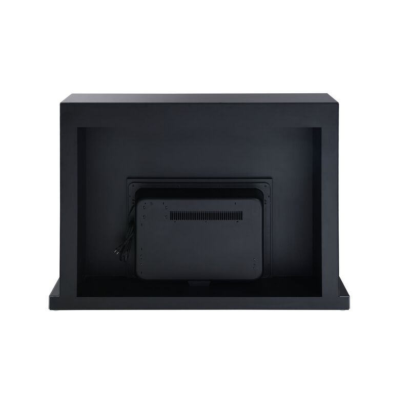 Black Mirrored Finish Fireplace image number 3
