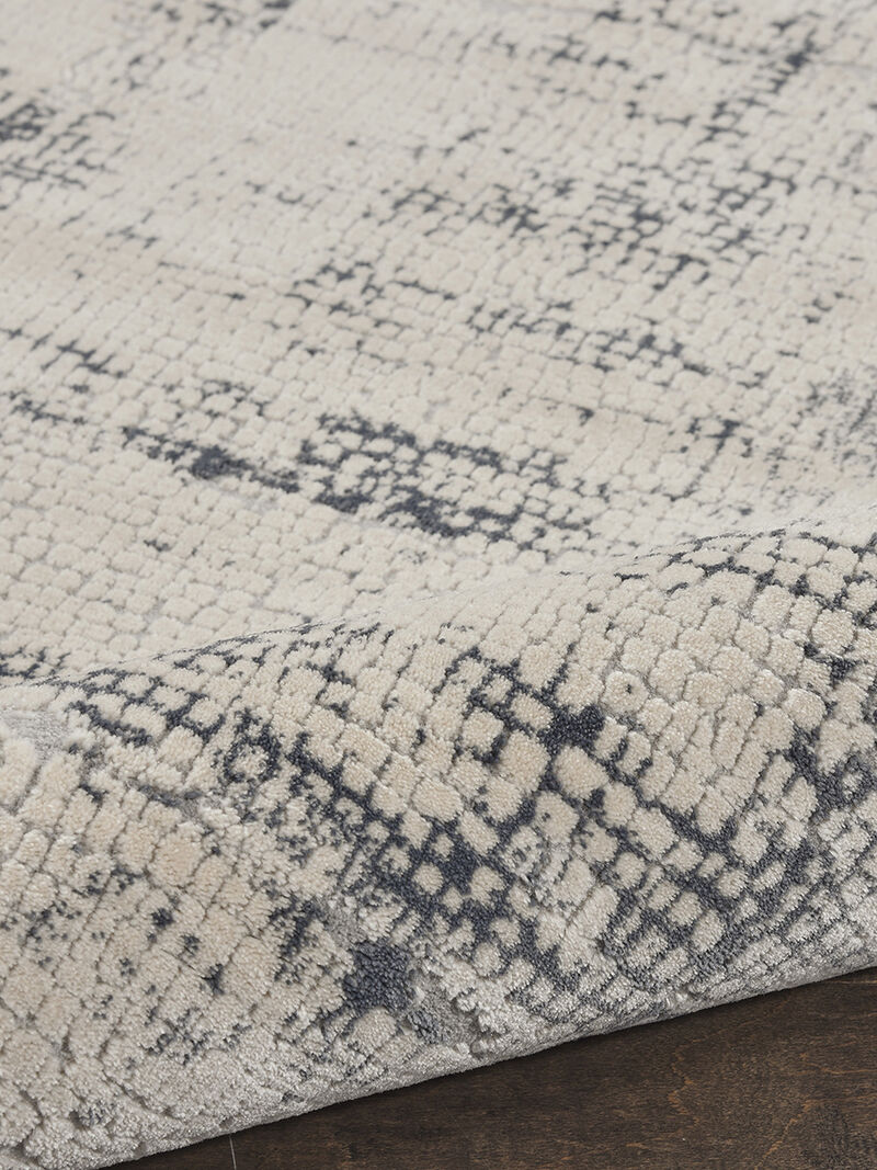 Rustic Textures RUS06 Ivory/Blue 3'11" x 5'11" Rug