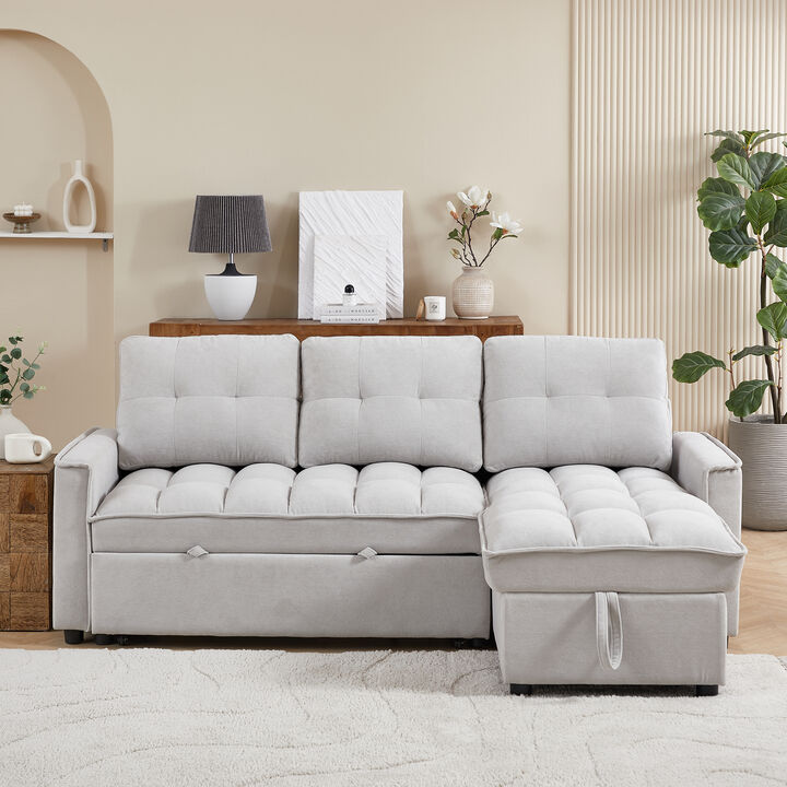 Merax L-Shaped Sectional Sofa with Arm Side Organizer Pocket Features