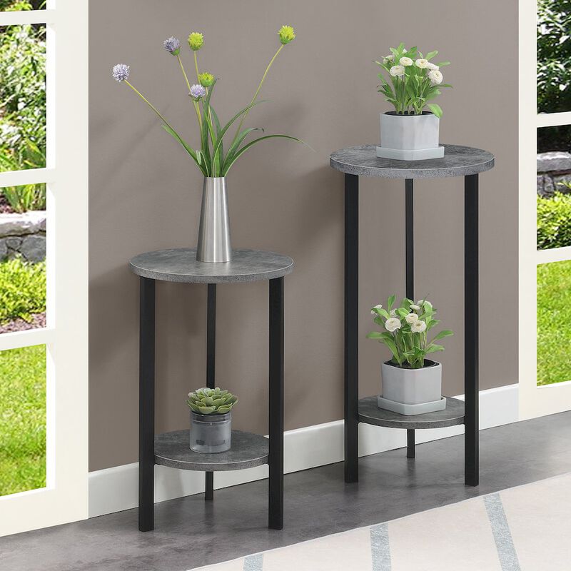 Convenience Concepts Graystone 31 inch 2 Tier Plant Stand