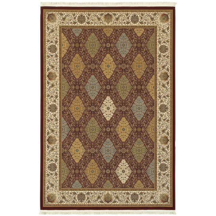 HomeRoots Oriental Runner Rug With Fringe