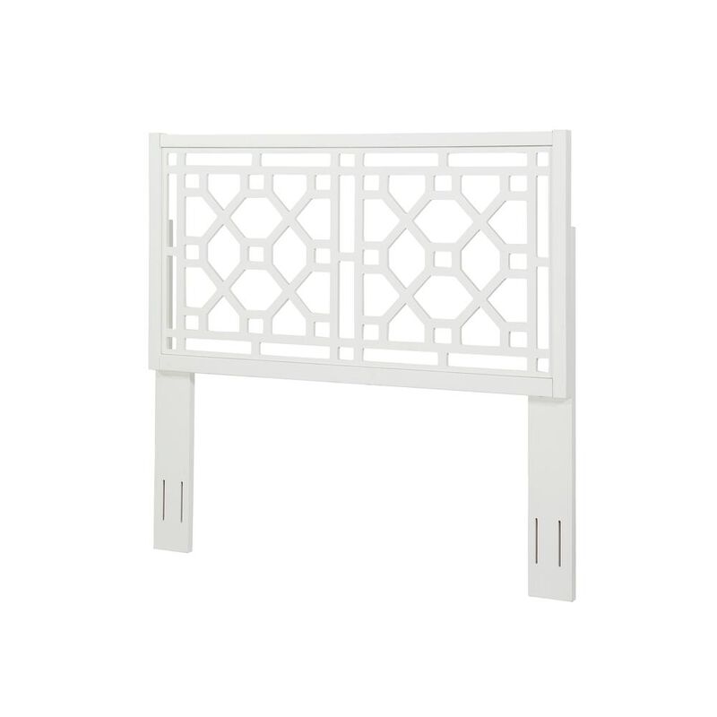 Comfort Pointe Thomas Chippendale White Headboard - Queen/Full
