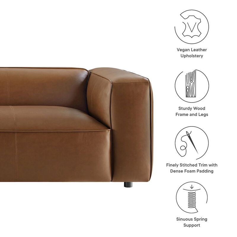 Auren Upholstered Vegan Leather Sofa image number 2
