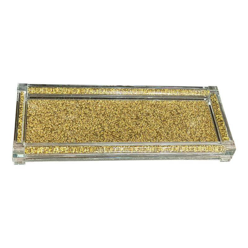 Exquisite Large Glass Tray in Gift Box