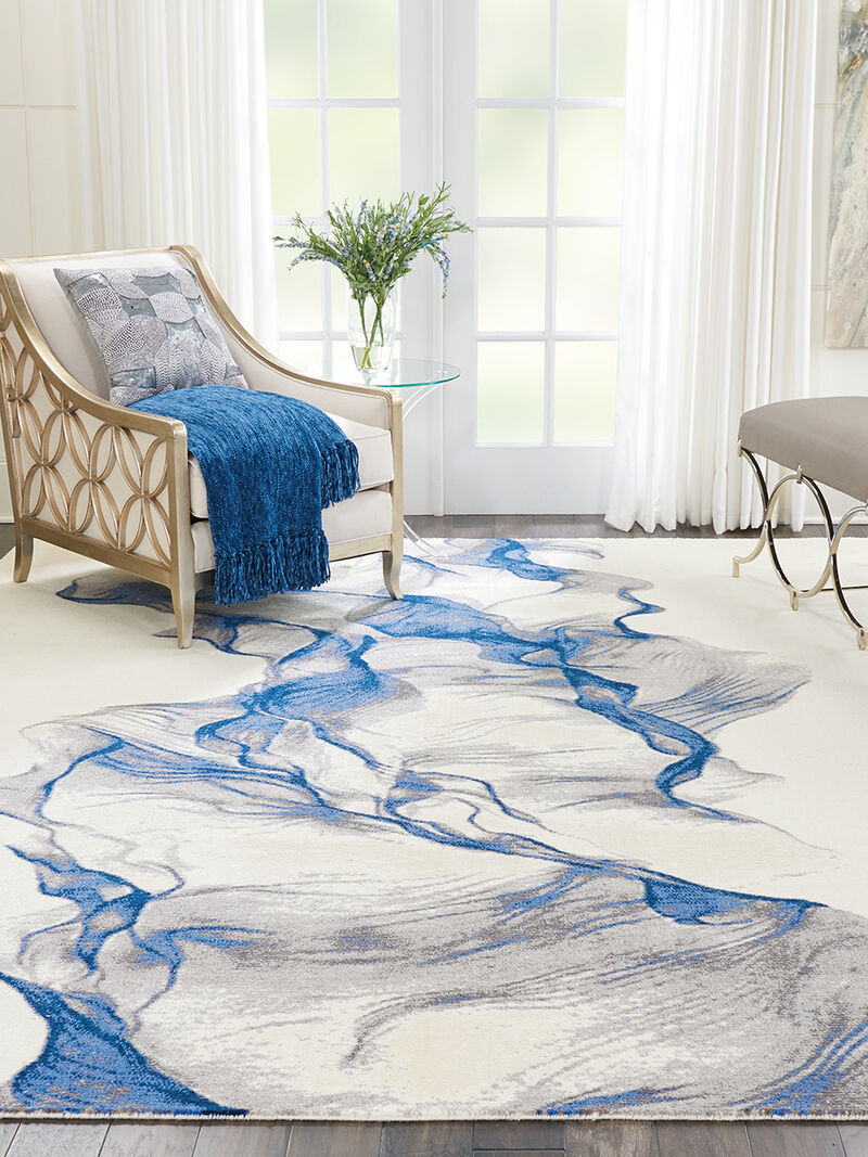 Twilight TWI27 Ivory/Blue 8' x Round Rug