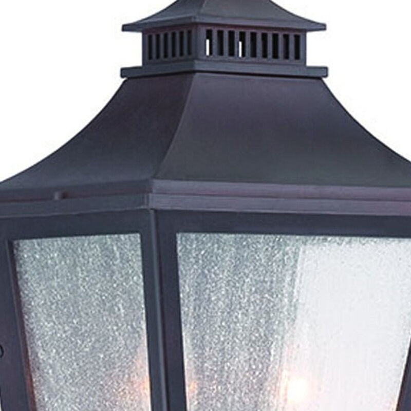 Hivvago XL Antique Bronze Two Light Pocket Lantern Wall Light