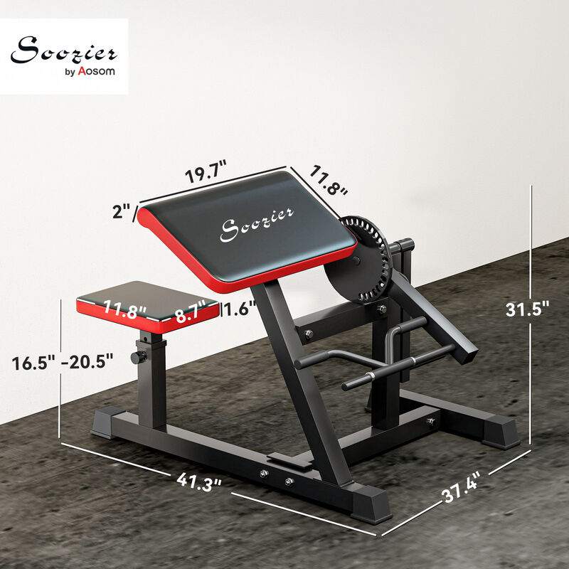 Hivvago Adjustable Preacher Curl Bench for Arm Workouts image number 2
