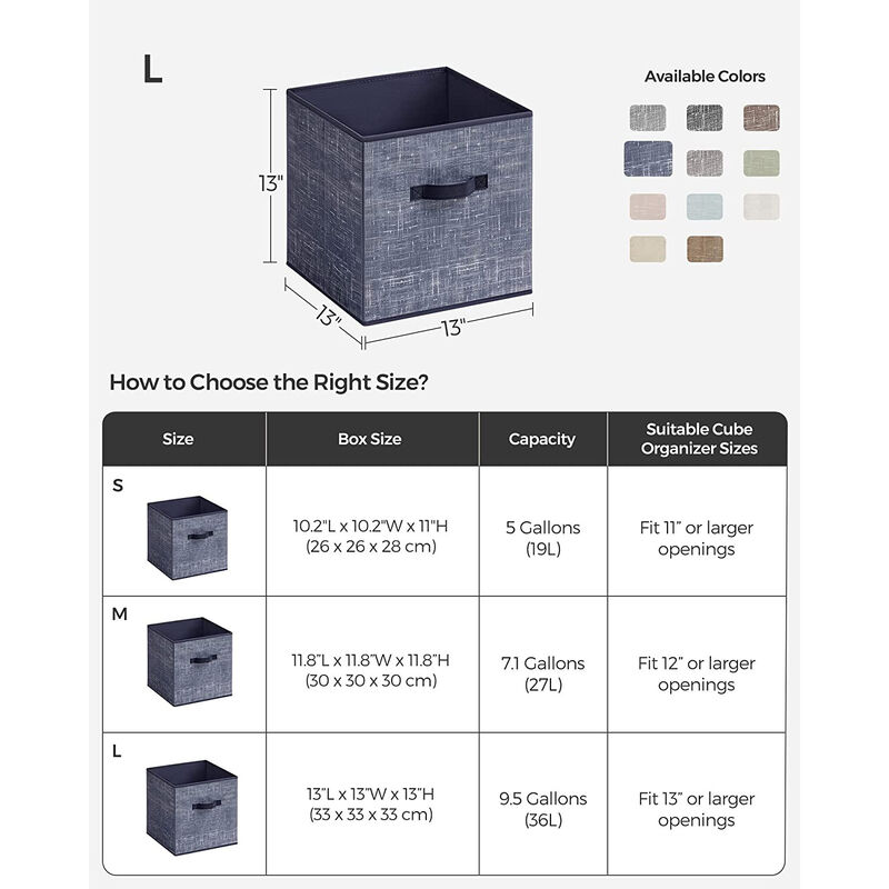 Non-Woven Fabric Storage Cubes with Double Handles