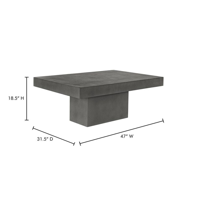 Moe’s Maxima Outdoor Coffee Table Dark Grey