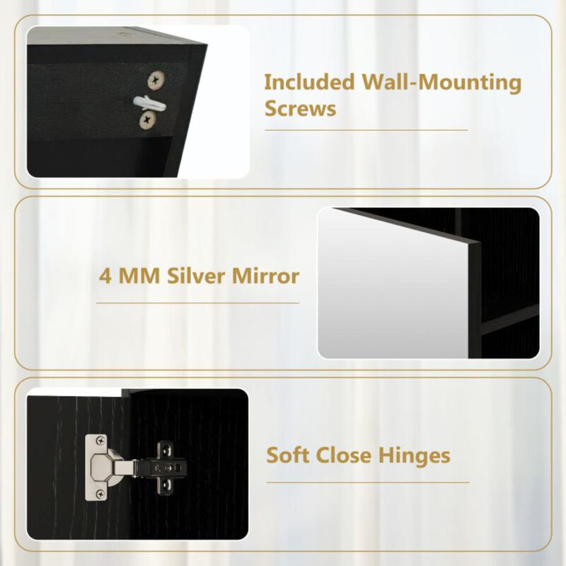 Hivvago Bathroom Medicine Cabinet with Single Mirror Door