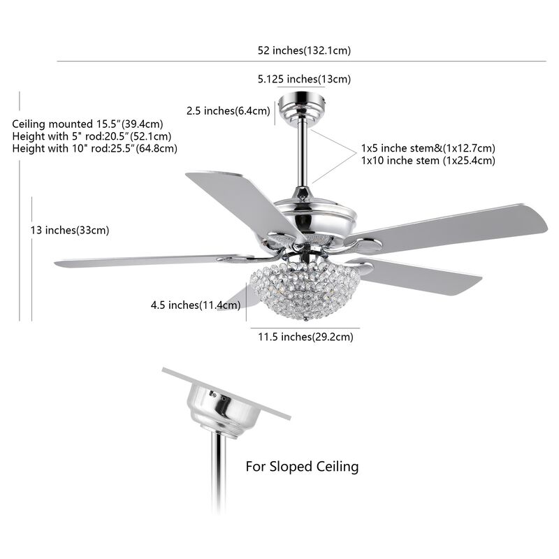 Cammy 3-Light Traditional Transitional Iron LED CEILING FAN