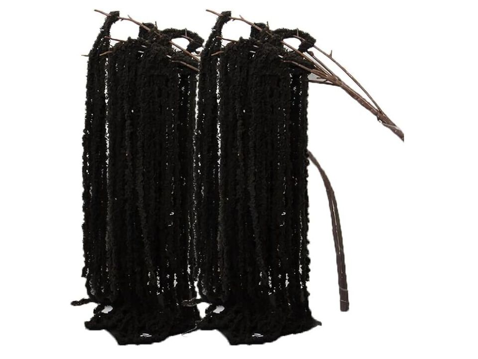 4 Piece Black Artificial Hanging Flowers Vase Filler Yarn Amaranthus