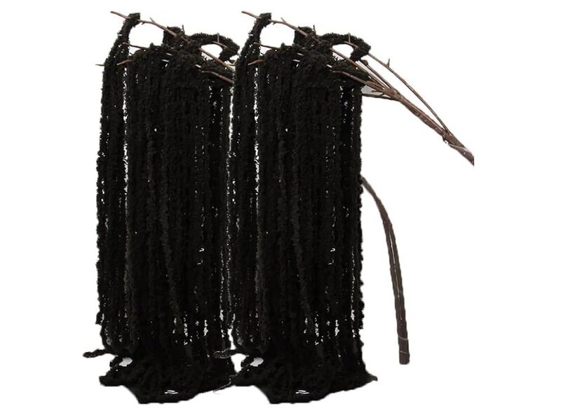 4 Piece Black Artificial Hanging Flowers Vase Filler Yarn Amaranthus image number 0