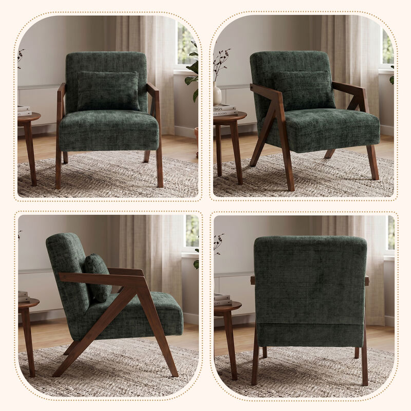 Dexnur Mid-Century Modern Accent Chair image number 4