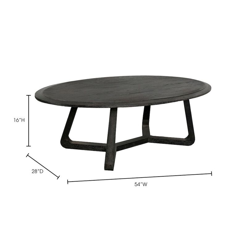 Rustic Charcoal Oak Coffee Table - Part of Nathan Collection, Belen Kox