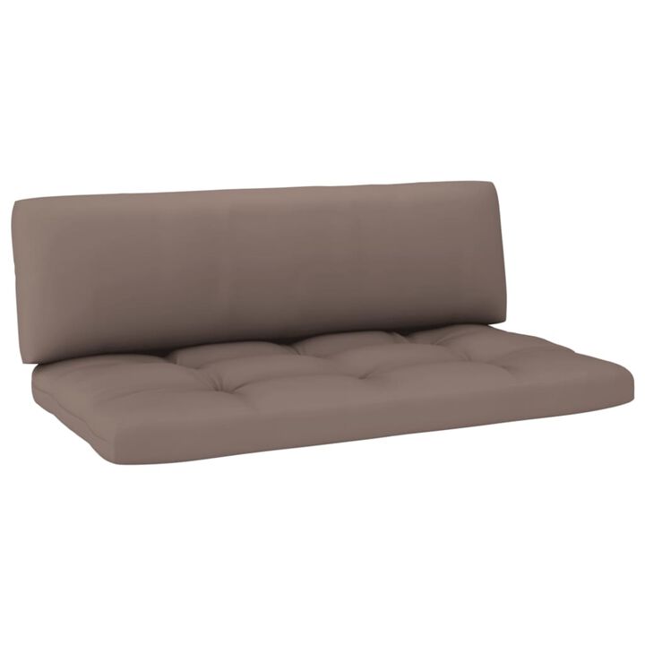 vidaXL Pallet Sofa Cushions 2 pcs Taupe