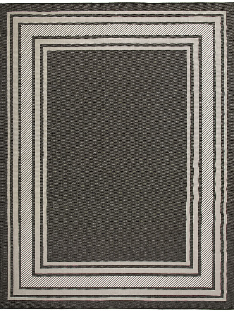 Horizon Indoor/Outdoor HOZ03 Black 10' x 14' Rug