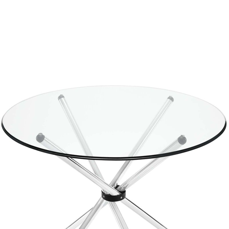 Modway - Baton Round Dining Table Clear