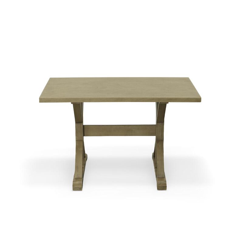 Carolina Living Florence Trestle Table - Weathered Gray