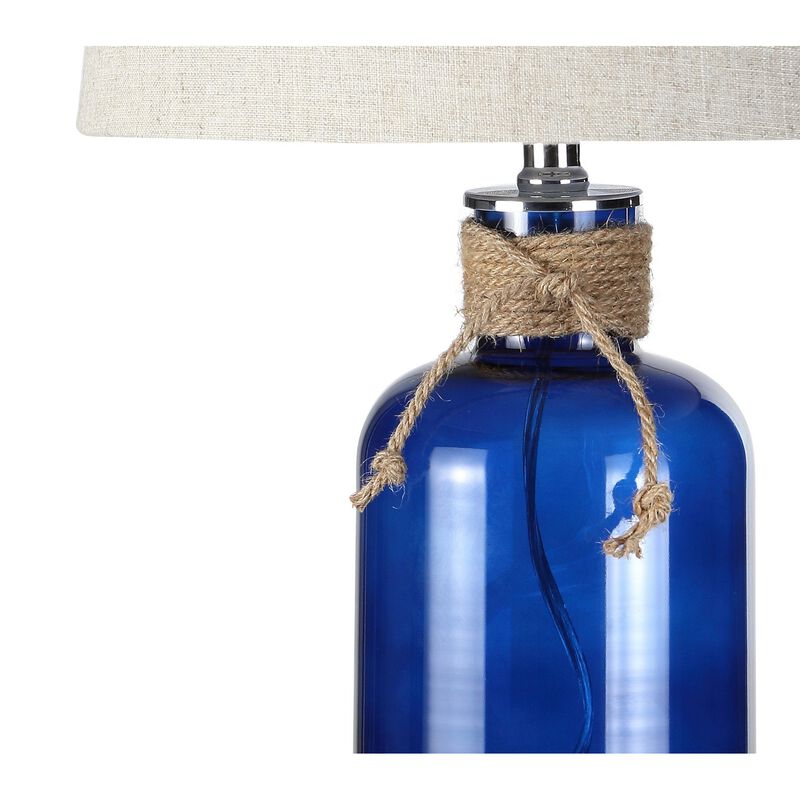Azure Glass Bottle LED Table Lamp