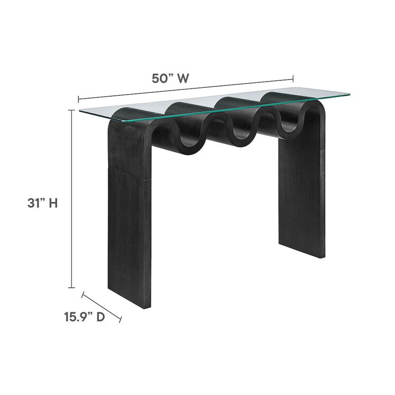 Ondine Glass Top 50" Console Table image number 2