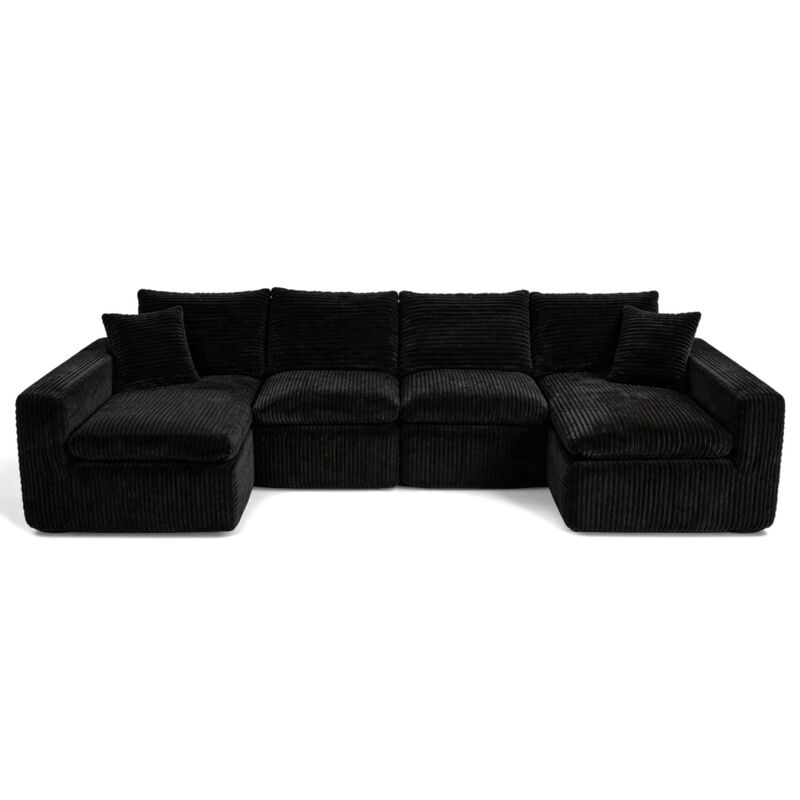 Nespfe Modular U-Shaped Compressed Sectional Sofa image number 0
