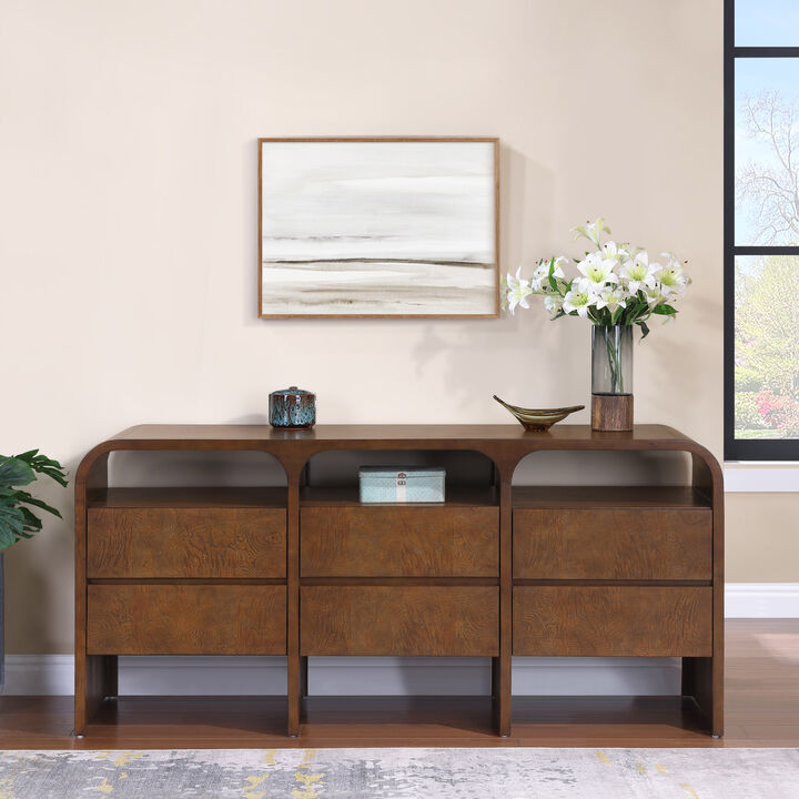 Meridian Furniture Giada Brown Solid Wood And Veneer Dresser