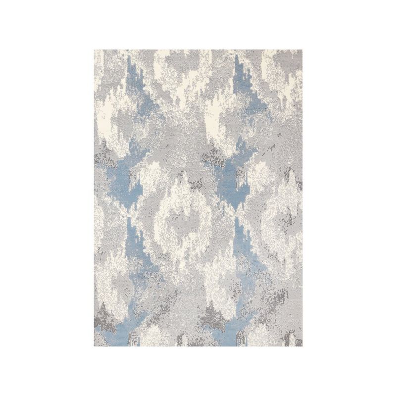 Novelle Home Functional Style Blue White Grey Abstract Rug, 4'7 x 6'7, 4'7 x 6'7 image number 0